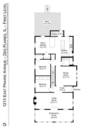 $539,000 | 1213 East Prairie Avenue, Des Plaines, IL 60016