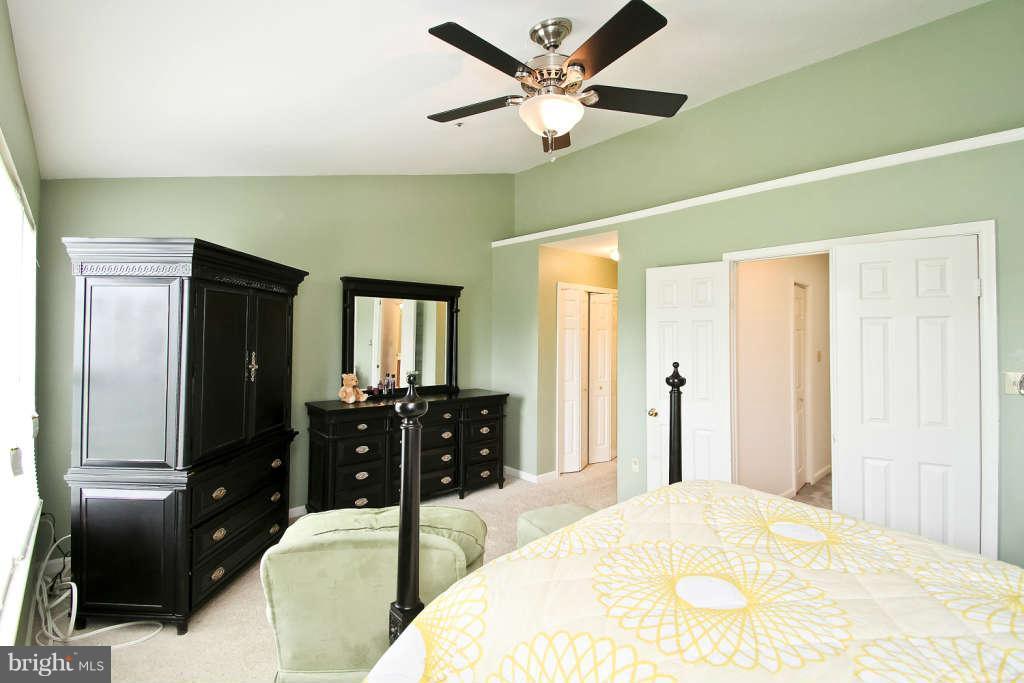 4739 Ridgeline Terrace, Unit 301 Bowie, MD 20720 - Photo 13 of 25 a bedroom with a bed and a chandelier