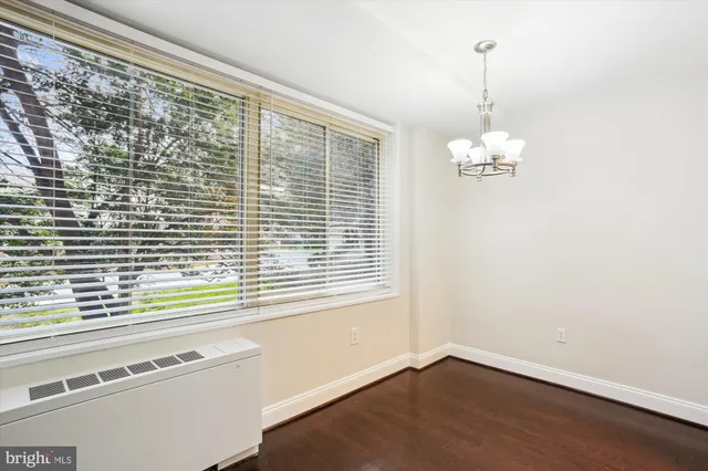 a view of a livingroom with a chandelier