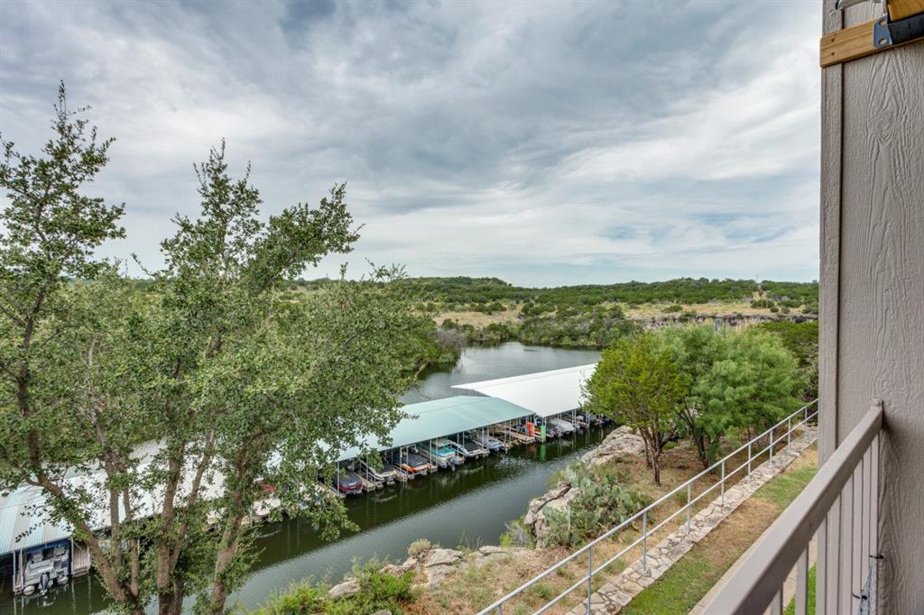 a view of lake and mountain