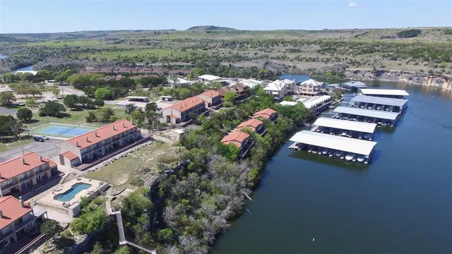 an aerial view of multiple house