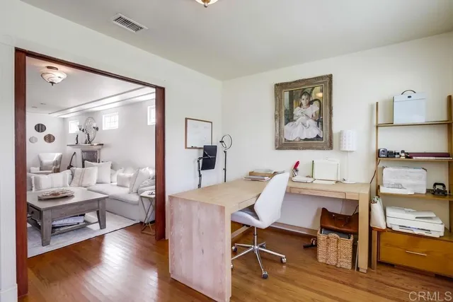 a view of a livingroom with furniture and a living room