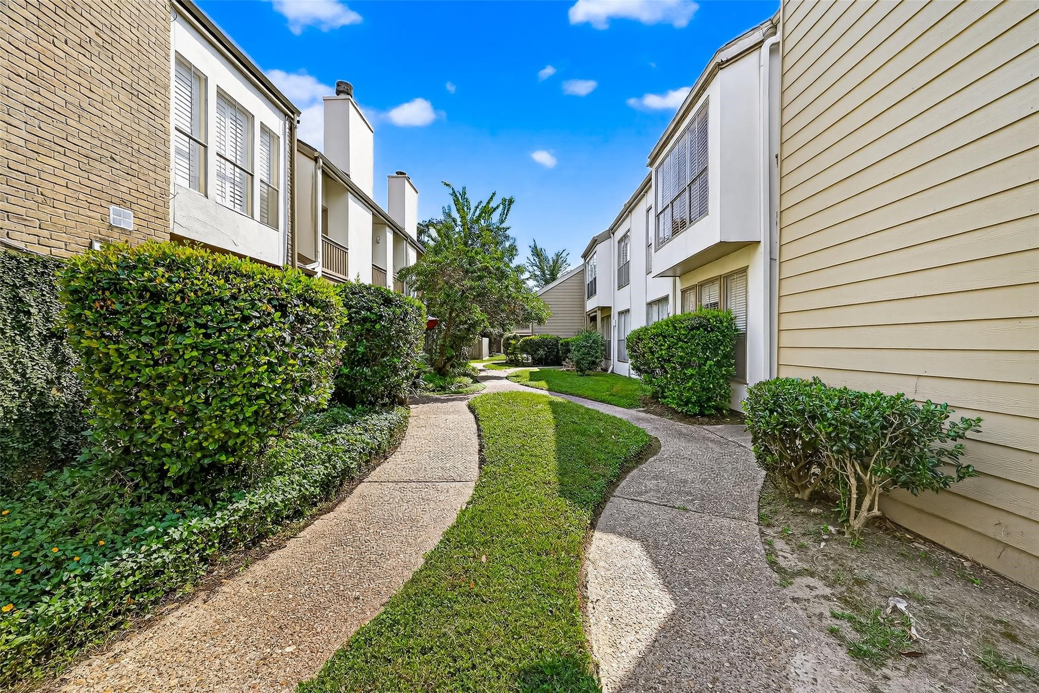 2100 Tanglewilde Street, Unit 195 Houston, TX 77063 - Photo 31 of 34 a view of a garden with pathway