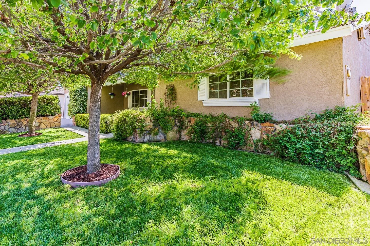 9213 Dalehurst Road Santee, CA 92071 - Photo 3 of 31 a garden with a tree in front of the house