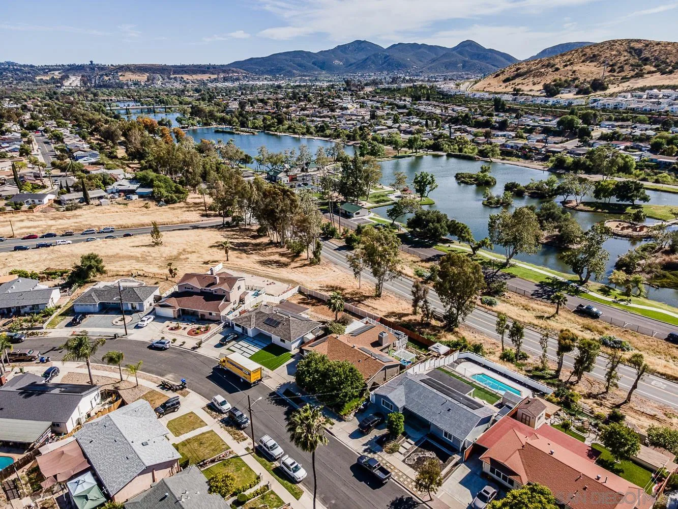 9213 Dalehurst Road Santee, CA 92071 - Photo 31 of 31 an aerial view of residential houses with outdoor space