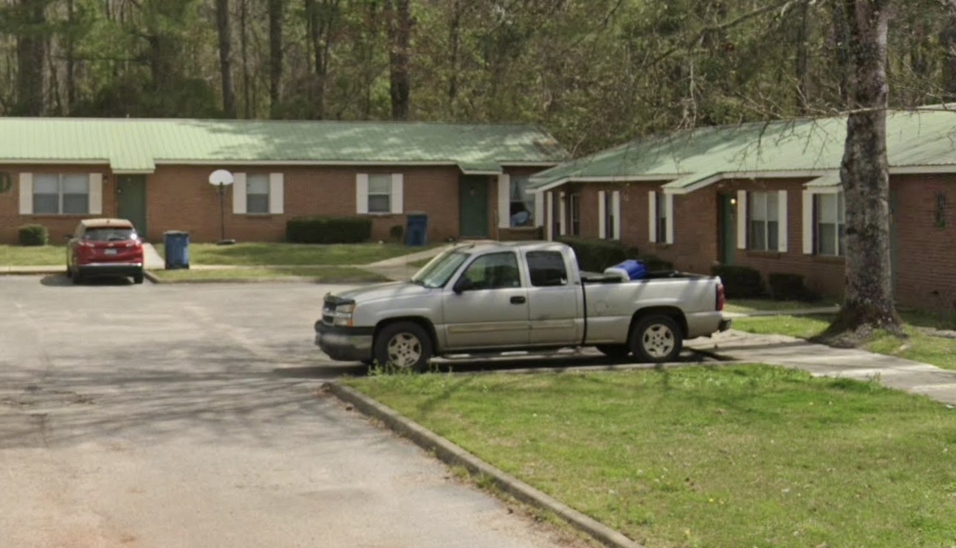 a view of a house with a patio