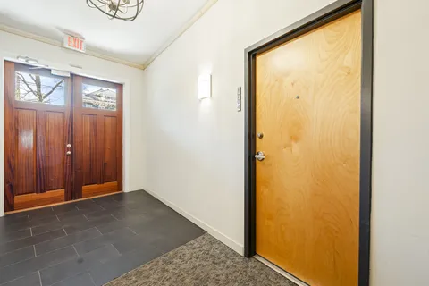 a view of an front door