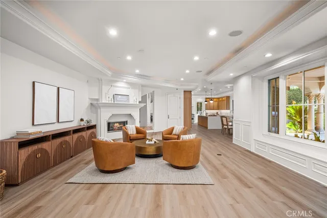 a view of cabinets and wooden floor
