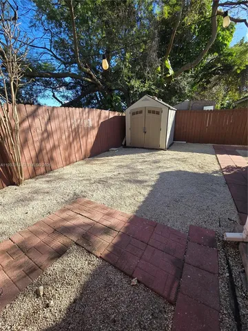 a backyard of a house