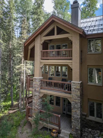 front view of a building with a yard