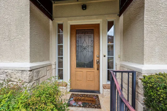 front view of a house with a window