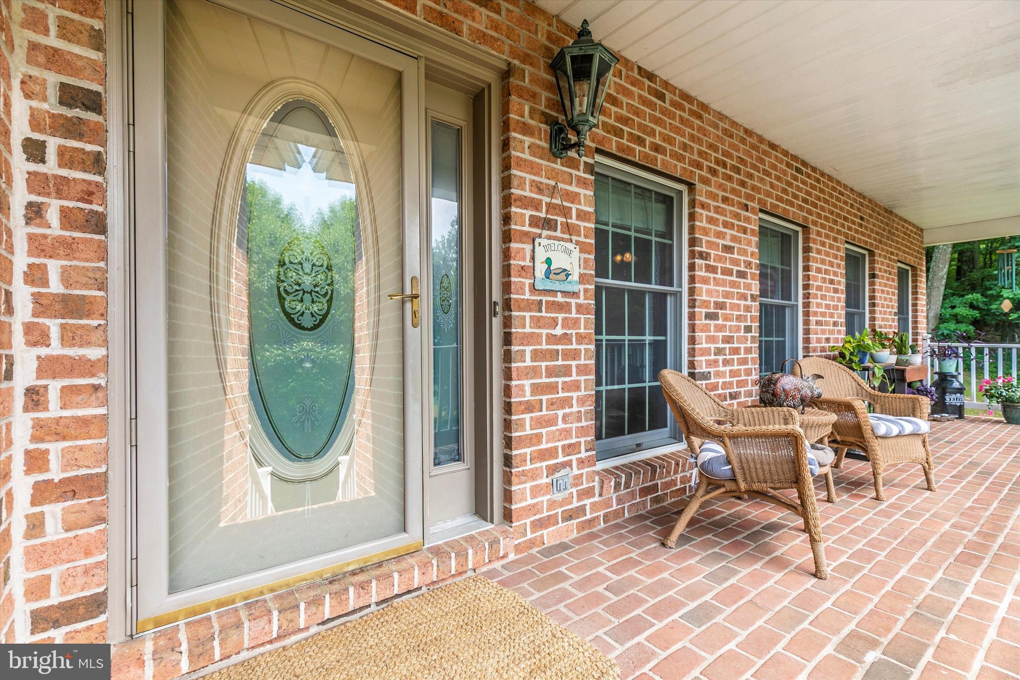 Brick front porch