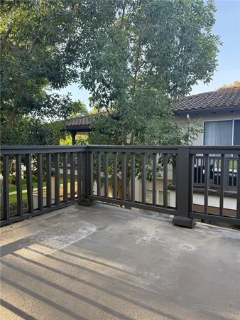 a view of a balcony