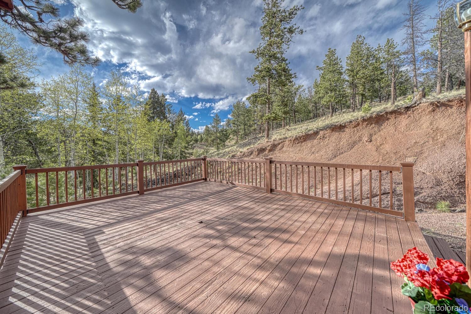 318 Southgate Road Florissant, CO 80816 - Photo 28 of 48 a view of balcony with wooden floor