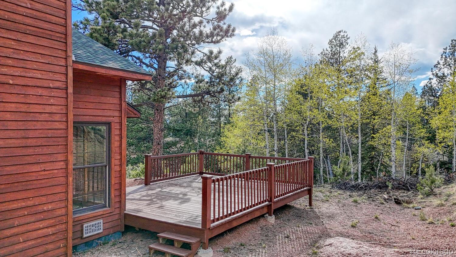 318 Southgate Road Florissant, CO 80816 - Photo 29 of 48 a view of a wooden house with a trees