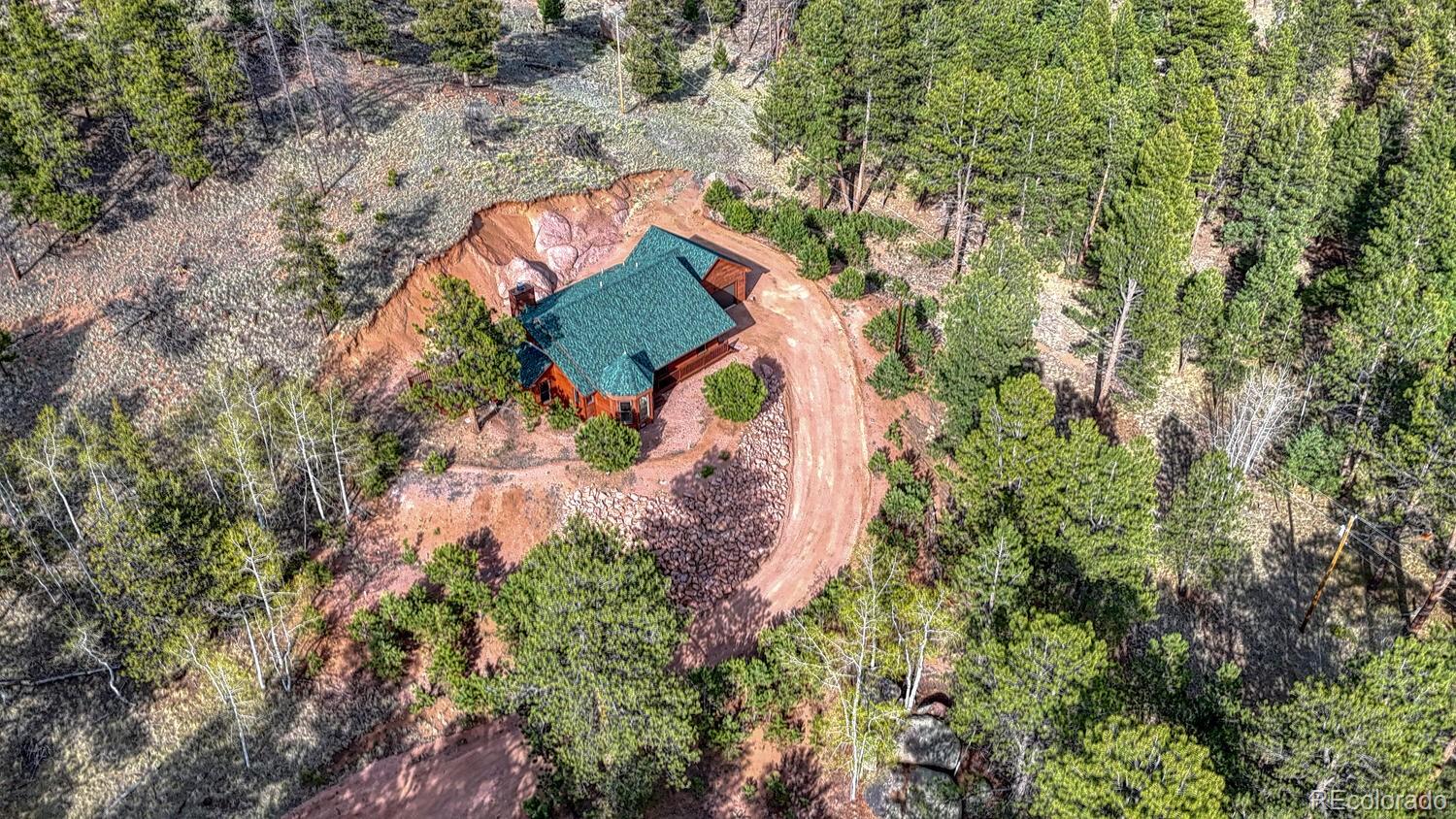 318 Southgate Road Florissant, CO 80816 - Photo 45 of 48 an aerial view of houses with yard