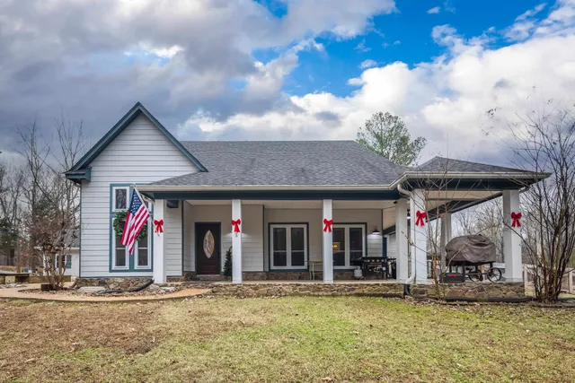 a view of a backyard of a house