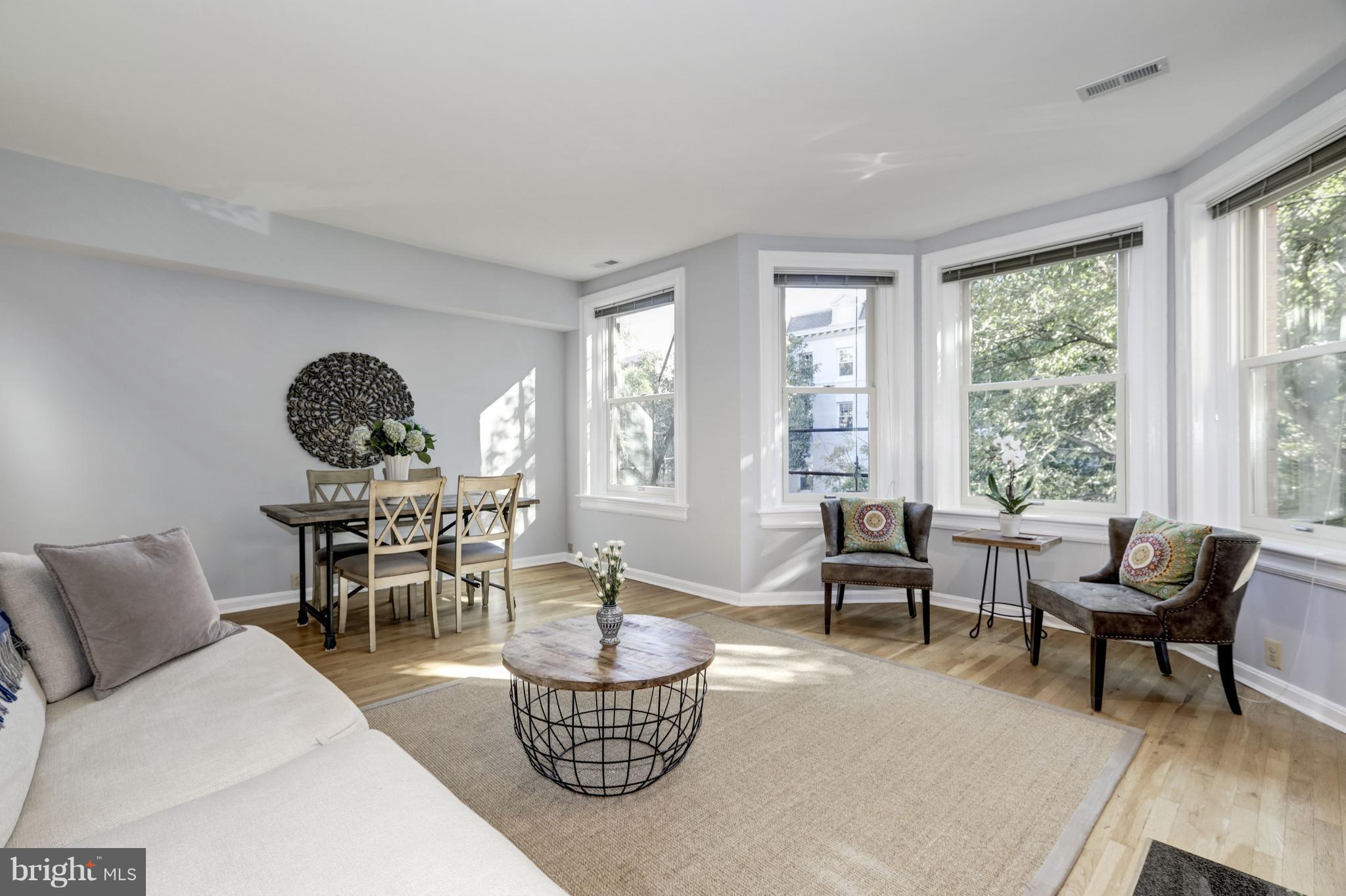 1813 Kalorama Road Northwest, Unit 3 Washington, DC 20009 - Photo 5 of 21 Living Room overlooking at beautiful trees