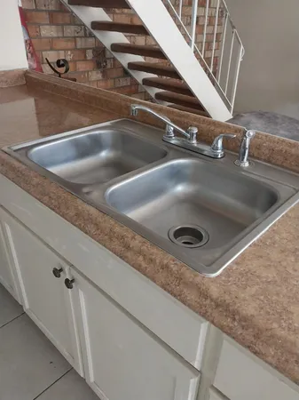 a close view of sink