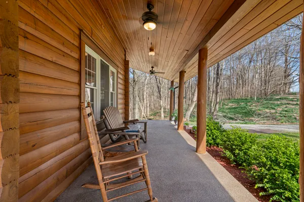 a view of outdoor space with seating area