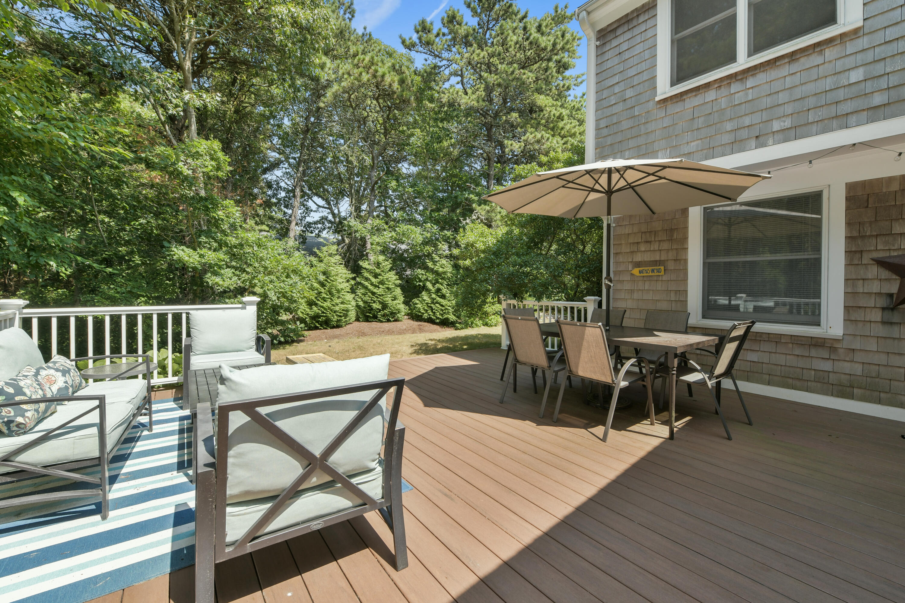 121 Middle Road North Chatham, MA 02650 - Photo 5 of 38 a view of a dinning table and chairs in patio of the house