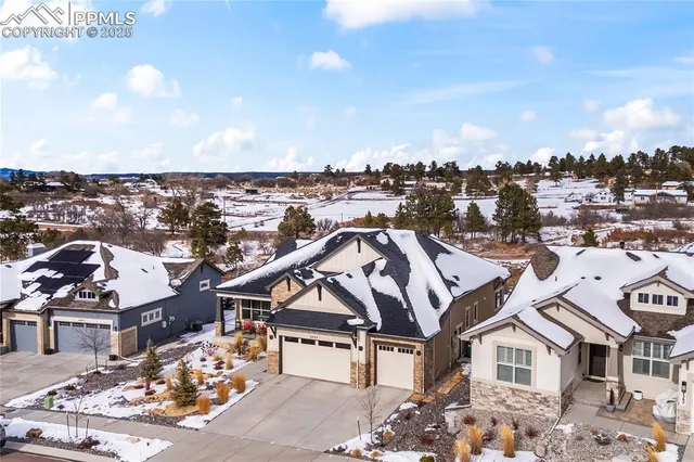 an aerial view of multiple house