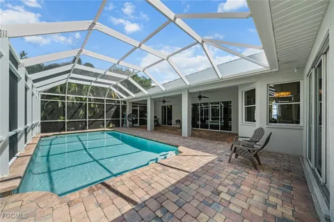 a view of a house with a patio