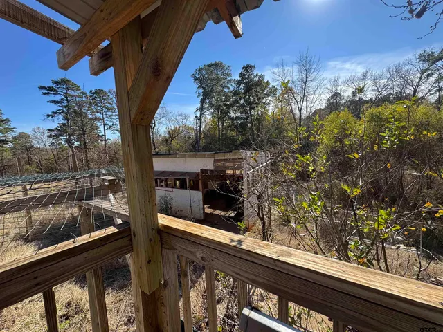 a view of mountain from a balcony