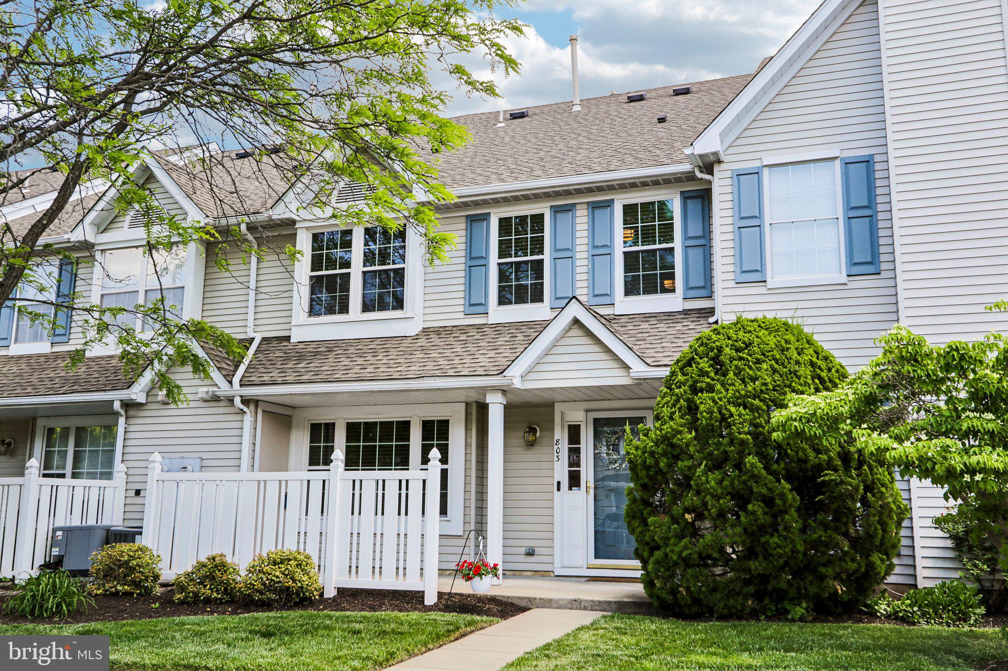 803 Wharton Road Mount Laurel, NJ 08054 - Photo 38 of 48 a front view of a house with a yard and potted plants