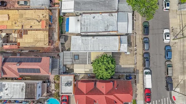 an aerial view of a city