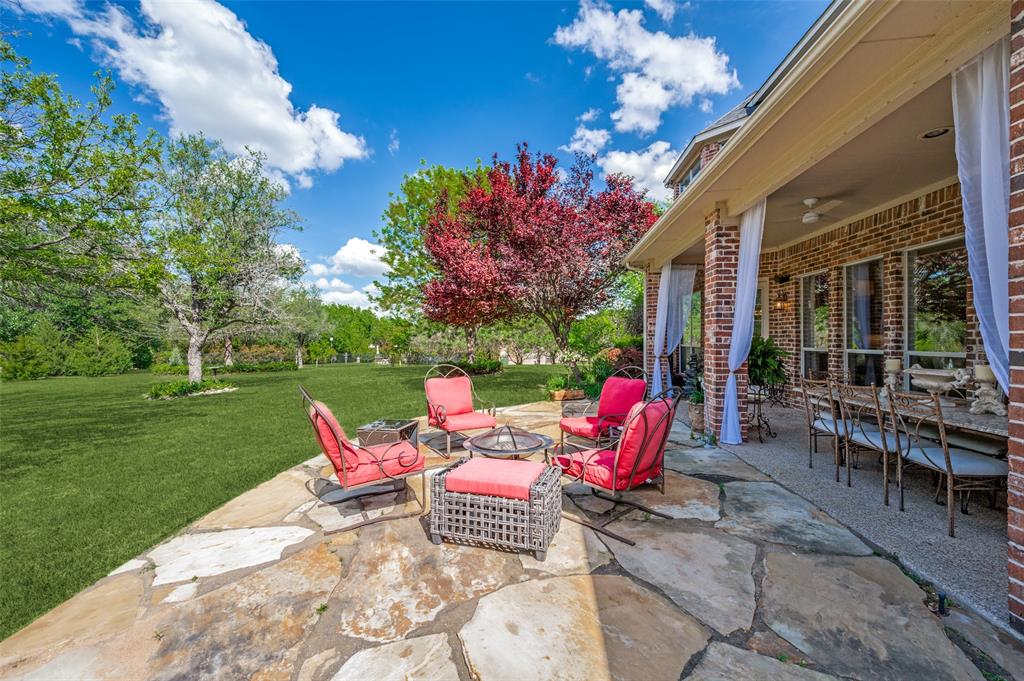 2841 Winding Creek Road Prosper, TX 75078 - Photo 36 of 40 a backyard of a house with outdoor seating
