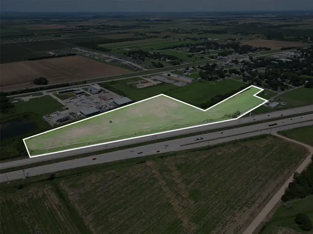 a view of a lake with a big yard