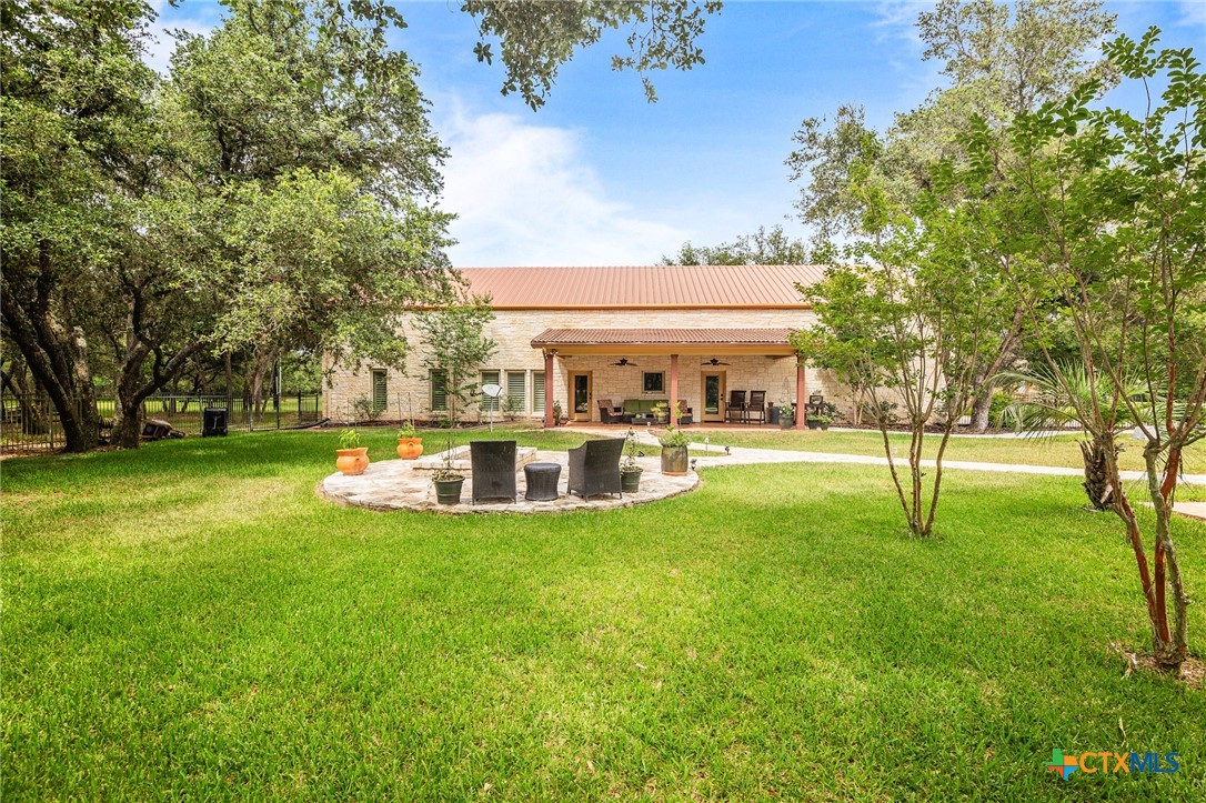 166 Post Oak Bend Inez, TX 77968 - Photo 31 of 48 a view of yard with swimming pool and green space
