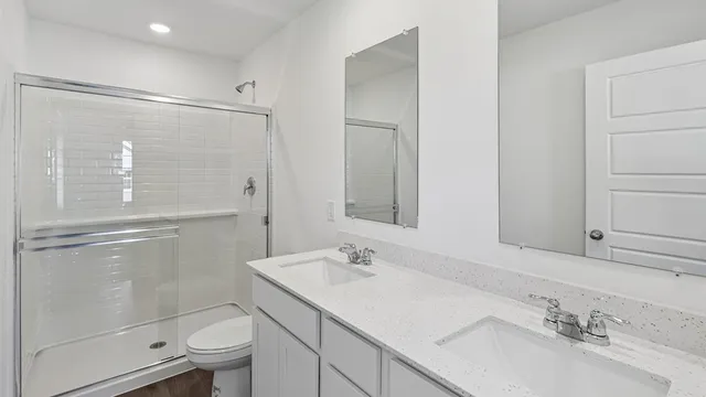 an empty room with closet area