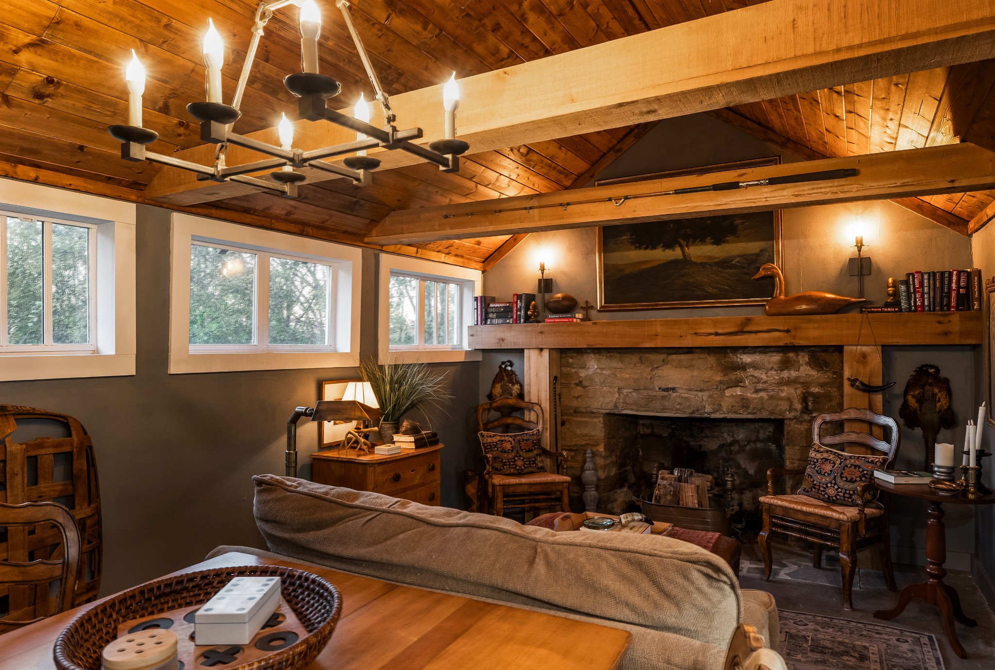 6537 Arno-College Grove Road College Grove, TN 37046 - Photo 54 of 75 a living room with furniture a fireplace and next to a window