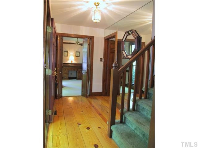 1412 Dellwood Drive Raleigh, NC 27607 - Photo 3 of 22 Entry Foyer, note the wide plank pine flooring.