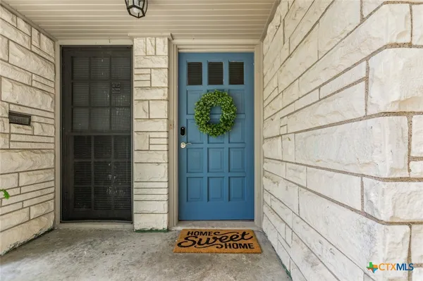 a view of front door of house