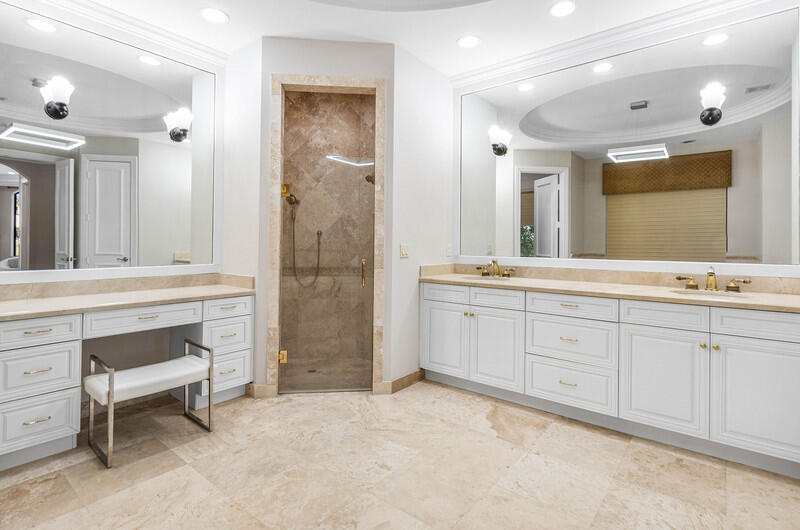 17895 Cadena Drive Boca Raton, FL 33496 - Photo 24 of 49 a spacious bathroom with a shower a sink and a mirror