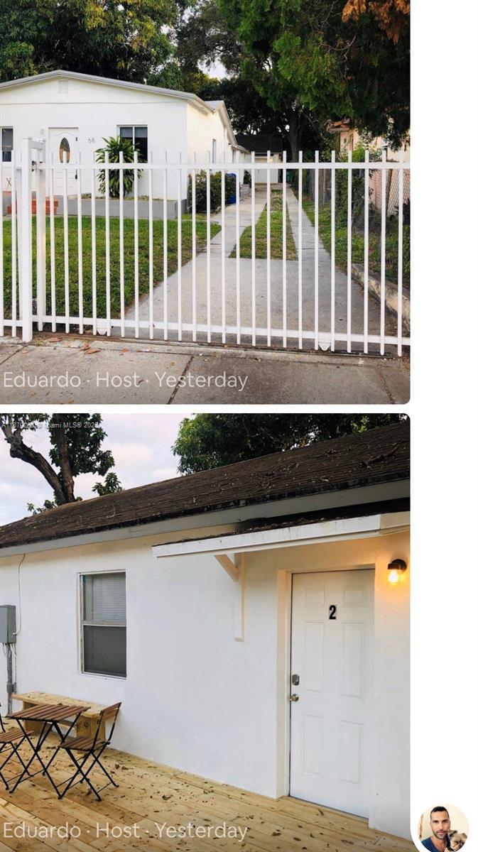 a view of a house with a wooden floor