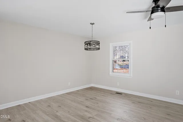 a view of a room with an empty space