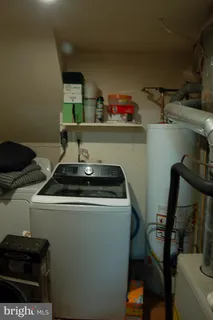 a close view of laundry room