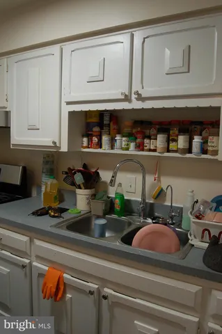 a kitchen with lots of counter top space
