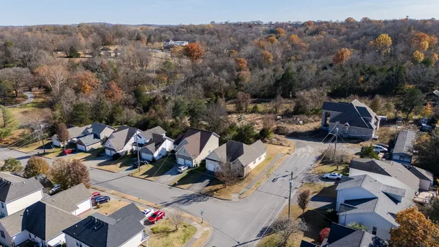 an aerial view of a city
