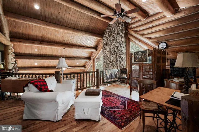 a view of porch with seating space