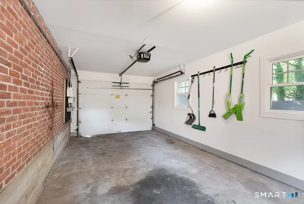 a view of a garage
