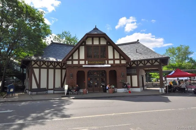 a view of a building with a street