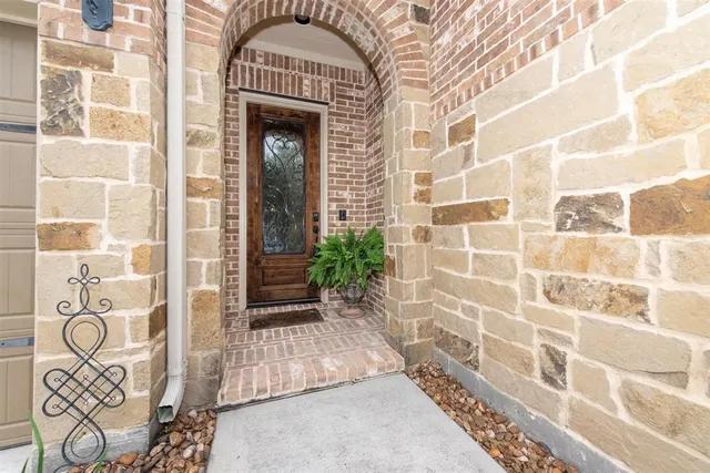 a view of a door with glass windows