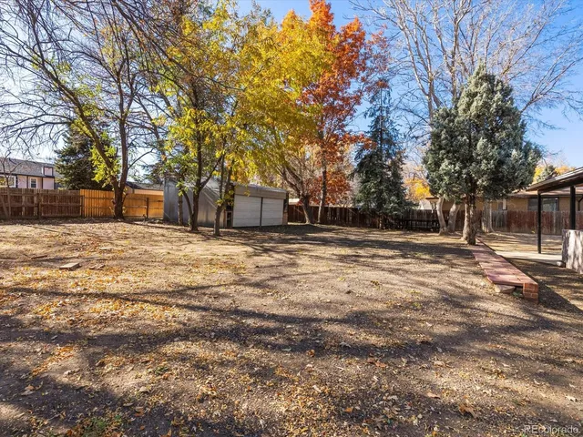 a view of a backyard