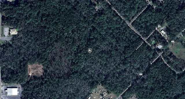 a view of a building in forest