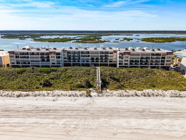 a view of a large buildings